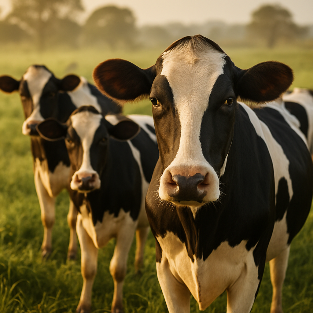 Rebanho leiteiro em pastagem da FCA Agro