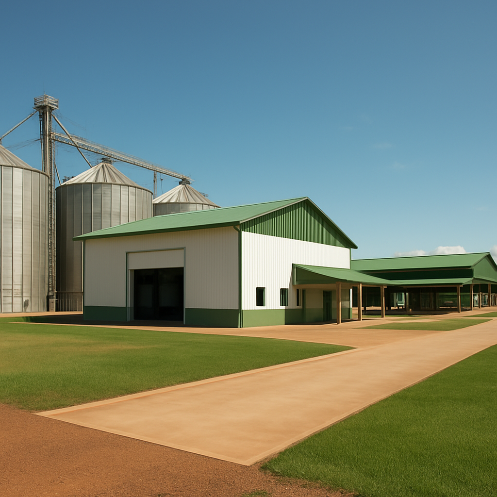 Estrutura e silos da operação